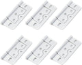 Wealrit 6 pcs White Non-Mortise Hinges Door Hinges 3 Inch Length Heavy Duty Door Hinges Bifold Butt Hinges with Screws