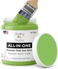 Chalky Chicks 16 Fl Oz Matte Pistachio (Lime Green) Chalk Paint for Furniture Without Sanding, No Prep Furniture Paint No Sanding All in One for Crafts, Wood,Walls, Cabinet, Metal, Dresser, Farmhouse