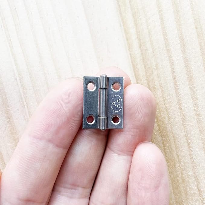 10pcs 304 Stainless Steel 3/4-inch Folding Butt Hinges Mini Hinges Small Box Hinges for Case Wooden Jewelry Box Lid (19mm x 15mm x 0.6mm)