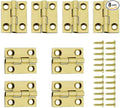 Mini Solid Brass Hinges Cabinet Drawer Butt Hinges for Jewelry Chest Wood Box,1/1.5/2.5Inch,8PCS (1Inch)