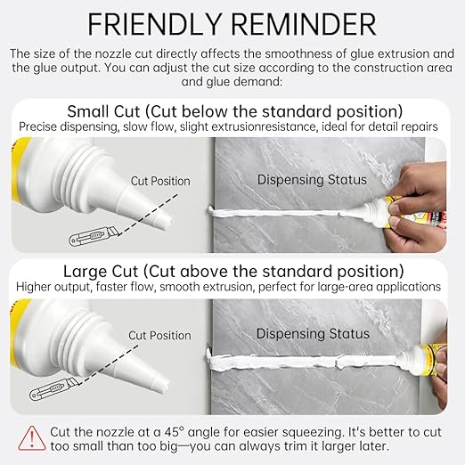 Caulk,Waterproof Silicone Sealant, Fast Curing, Anti-Crack, Super Adhesion White Caulk, for Kitchen, Bathroom, Tile, Wall & Baseboard