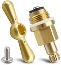 PK1100 Brass Globe Valve Stem and Bonnet Kit with Handle Fit for Arrowhead Hose Bibs, Boiler Drains, Sill Faucets