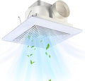 FEITON 110 CFM Bathroom Fan Exhaust Fan Ceiling Mount, 30W, 110V, 1.0 Sones, Square Quiet Ventilation, 4-in Duct, 8.8" x 8.8" Mounting Hole