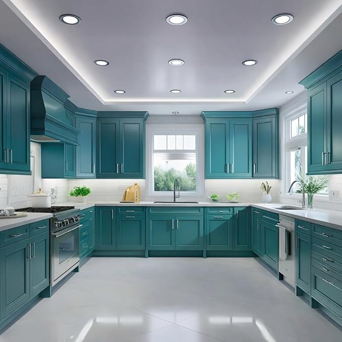 ALL-IN-ONE Paint by Heirloom Traditions, Capri (Green Teal), 8oz Sample - Durable cabinet and furniture paint. Built in primer and top coat, no sanding needed. Includes our 30 featured color card.
