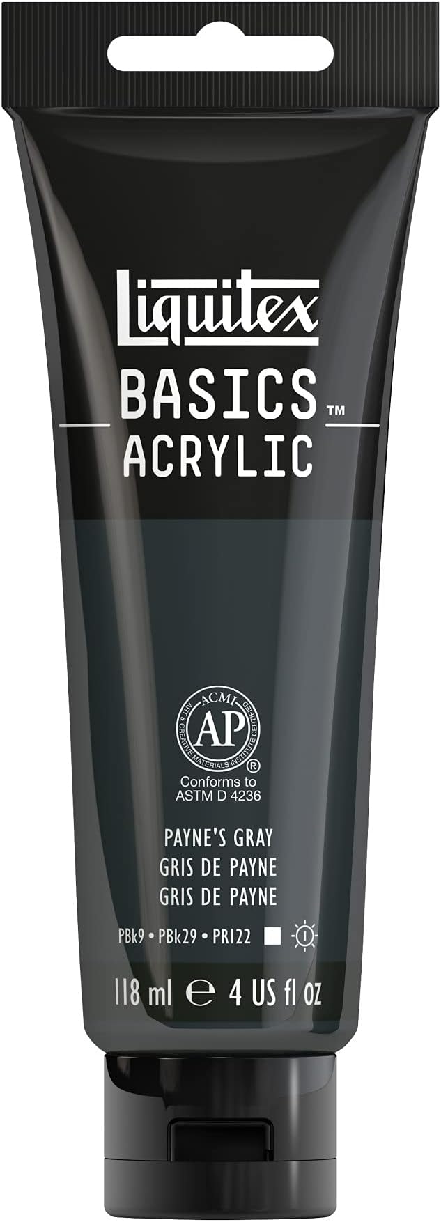 Liquitex BASICS Acrylic Paint, 118ml (4-oz) Tube, Payne's Gray