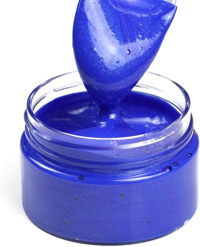 DGAGA Metallic Acrylic Paint - Turquoise Blue, 1.69 OZ - Chalk Paste, Color-shifting Glass Paint for Crafts - Blendable on Rocks, Wood, Canvas, Fabric, Ceramic