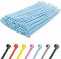8 Inch Blue Zip Ties 500 Pack, 45 LBS Tensile Strength, Self-Locking Nylon UV Resistant Cable Ties for Indoor & Outdoor