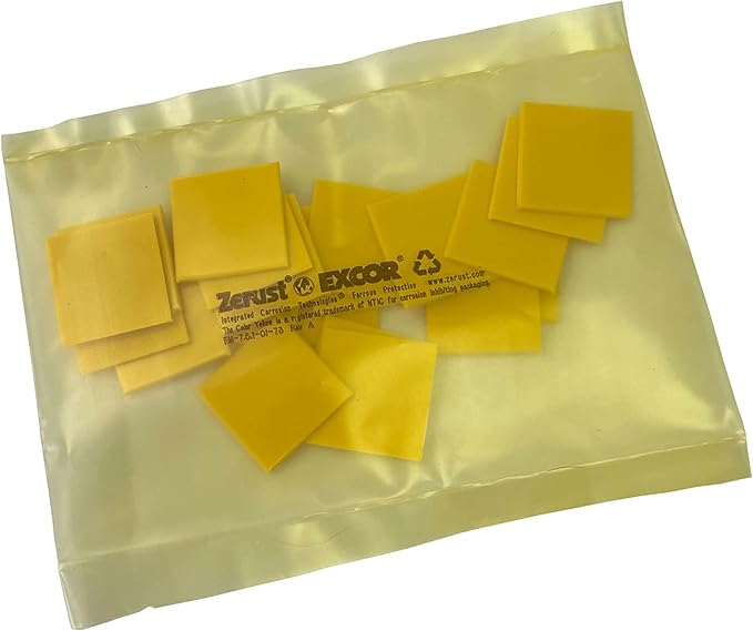 Zerust Rust Prevention Plastabs 1" x 1" - Pack of 20 | Plastabs are Thin, Light, Rigid polyethylene Squares That are Made with Patented Corrosion-Inhibiting Technology | Made in the USA