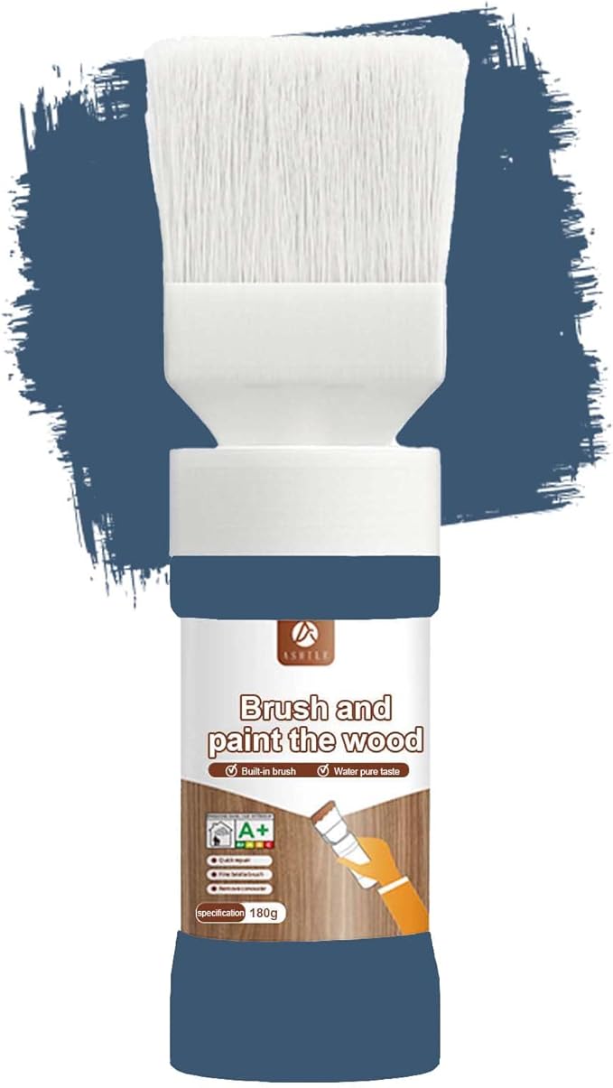 , Wood Paint No Sanding for Furniture, Cabinets, Home Decor, Eco-Friendly, Fast Drying, 6.35 Oz - 1 Pack (Navy Blue)