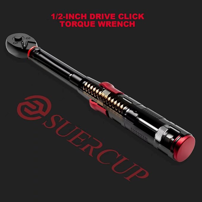 Next-Gen 100-Tooth, 1/2" Drive Click Torque Wrench, 10-170 Ft.Lb | 13.6-230.5 N.m, ±3% Accuracy, 3.6° Arc Swing Tool for Truck/SUV Suspension, Heavy Duty Control Arms, Lug Nuts & Auto Repair