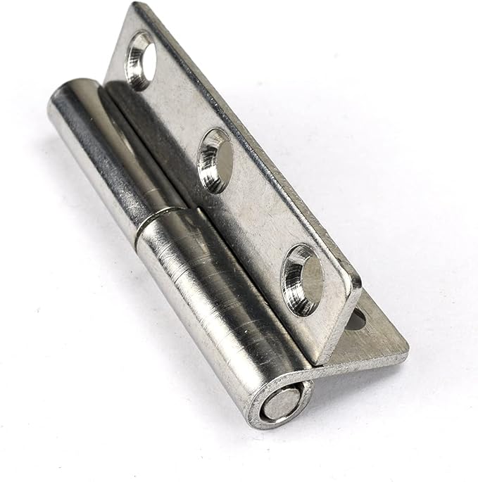 4Pcs 2.5" Detachable Stainless Flag Hinge, Rising Butt Left Handed Lift-Off Hinge