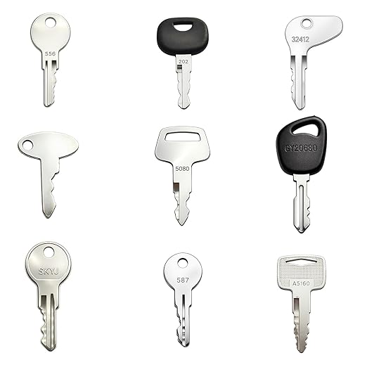 62 Heavy Equipment Key Set Consturction Ignition Keys for Kubota Volvo JD JCB Cat Yanmar Komatsu Bobcat Hitachi Case Ford Toyota Hitachi Takeuchi JLG