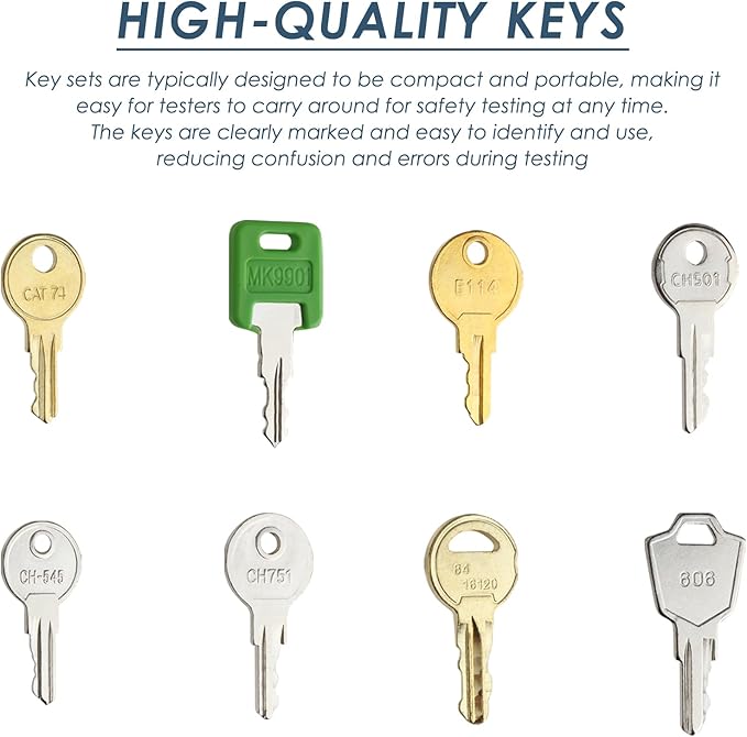 8 PCS Universal Replacement Utility Key Set – CH751 CH501 CH545 A126 CAT74 E114 MK9901 Keys for RV Compartments, Truck Toolboxes, Dispensers & Maintenance Equipment