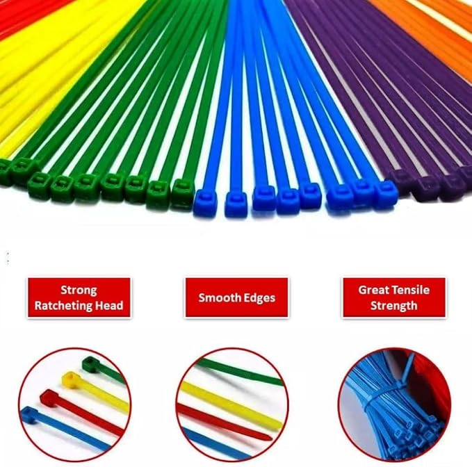 Kable Kontrol Cable Zip Ties, 14 Inch, 6000 Pcs, 50lbs Test, FL Pink | Nylon Plastic, Self Locking, UL Listed, Indoor Use