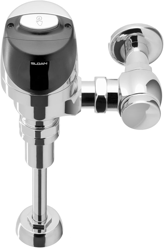 Sloan G2 Optima Plus 8180 Exposed Sensor Urinal Flushometer, 1.0 GPF Flush Valve - Single Flush, Fixture Connection Top Spud, Battery Powered Infrared Sensor, Polished Chrome Finish, 3250406