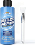 Gloss Varnish for Acrylic Painting, Artist's Acrylic Varnish, Non-Yellow, Non-Toxic, Anti-Crazing, High Gloss Finish, Clear Coat for Artwork, for Pro & Hobby Artists