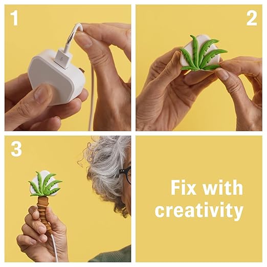 Sugru Silicone Super Glue - Waterproof All-Purpose Wall Putty + Moldable Glue for Crafting + DIY Home Improvement - Removable + Kid-Safe - Indoor/Outdoor Use - 3 Pack - Black, White + Grey (3.5g/ea)