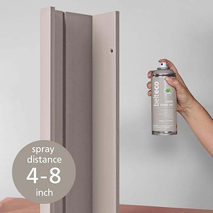 Sugar Cookie Tan Spray Paint | Water based & Odorless | Eco-Friendly & Vegan | Weather & UV-Resistant | For all Substrates | Fast Drying with High Coverage | For Indoor/Outdoor Use