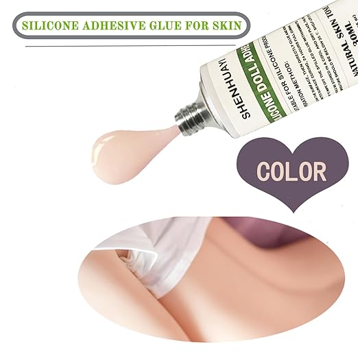 Silicone Adhesive Skin Tone Soft Silicone Doll bonding Filling Special Effects Makeup Repair Model Making Strong Waterproof Seal Stronger Adhesion 1.12 oz