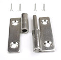 4Pcs 2inch Long Steel Small Slip Joint Flag Hinge-Lift Off Left Handed Lid Door,304 Stainless Steel
