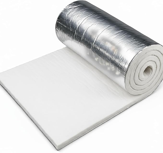 Ceramic Fiber Blanket with Aluminum Foil Facing 2400F, 1"x24"x8'