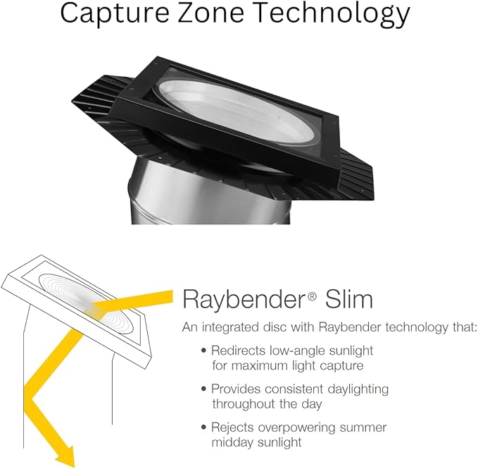Solatube® 290 DS LP 14-inch Low-Profile Tubular Skylight Kit – Sleek Roof Integration for Kitchens, Garages & High Ceilings – High-Capacity Natural Daylighting Base Kit
