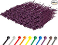 GTSE 8 Inch Purple Zip Ties, 1,000 Bulk Pack, 50lb Strength, UV Resistant Strong Nylon Cable Ties, Self-Locking 8" Tie Wraps