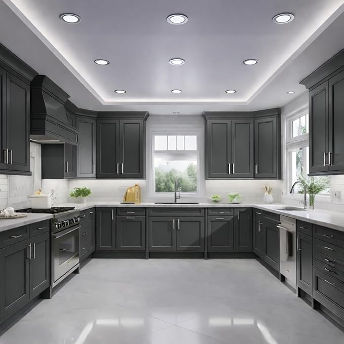 ALL-IN-ONE Paint by Heirloom Traditions, Daring (Deep Charcoal), Quart - Durable cabinet and furniture paint. Built in primer and top coat, no sanding needed. Includes our 30 featured color card.