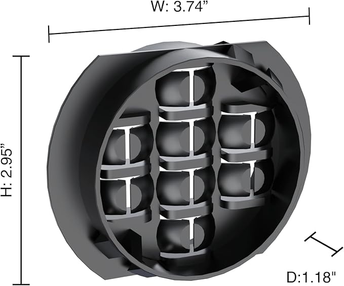 Wire Waffle Connnector for 2.5" KO's - 4 Pack, NM Cable Connector, 16 Cables in 1 Knockout, UL Listed & NEC Compliant (KO25W.P4)
