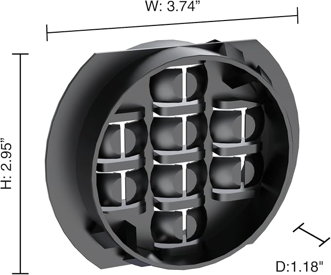 Wire Waffle Connnector for 2.5" KO's - 1 unit, NM Cable Connector, 16 Cables in 1 Knockout, UL Listed & NEC Compliant (KO25W)