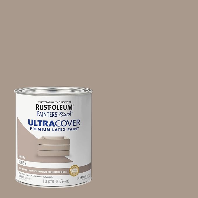 Rust-Oleum 1 qt 1994502 Almond Painters Touch 2X Ultra Cover Premium Latex Paint