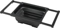 BLKP. Pearl Metal Sink, Sliding, Foldable, Includes Drain Stop, Compact, Storage, Made in Japan, Black