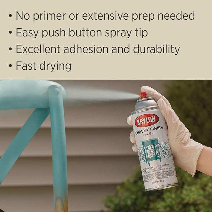 Krylon SW4108 Colonial Ivory, Spray Paint, Chalky Finish, 12 Oz, 12 Ounce (Pack of 1)