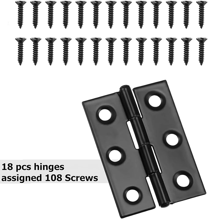 2 Inch Stainless Steel Folding Hinges for Wood Door Wooden Box Small Crafts or Lightweight Projects assigned 114 Screws