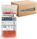 Kable Kontrol Cable Zip Ties, 11 Inch, 8500 Pcs, 50lbs Test, FL Orange | Nylon Plastic, Self Locking, UL Listed, Indoor Use