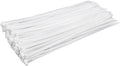 White Zip Ties 14 inch (100 Pack), Clear, 50 lb, UV Resistant Cable Ties for Outdoor Use, LOCKLOCK