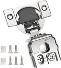 Chibery 30 Pack 1-1/4" Overlay 3D Soft Close Concealed Hinge for Face Frame Door, Smooth Slow Self Closing Hinges, Satin Nickel, Hidden 105° Open Angle Stainless Steel Hinge for Kitchen Cabinet Door