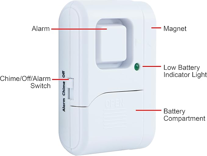 GE 45115 Wireless Magnetic Window Alarms 2 Pack