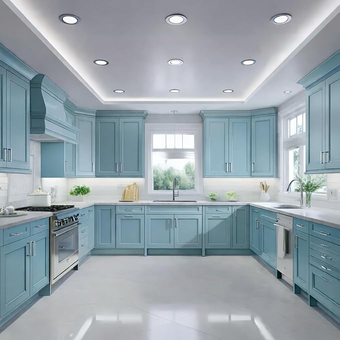 ALL-IN-ONE Paint by Heirloom Traditions, French Toile (Vivid Blue), 8oz Sample - Durable cabinet and furniture paint. Built in primer and top coat, no sanding needed. Includes our 30 featured color