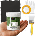 DWIL Matte Finish Furniture Paint - 5 Oz All-in-One Kit for Cabinets, Doors, Tables, and Dressers Refinishing - Water-Based, Non-Toxic & Odorless, Easy to Apply(Black)