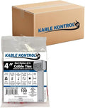 Kable Kontrol Cable Zip Ties, 4 Inch, 40000 Pcs, 18lbs Test, Red | Nylon Plastic, Self Locking, UL Listed, Indoor Use