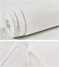 White Wallpaper Peel and Stick Wallpaper Embossed Silk Contact Paper | Self Adhesive Removable Waterproof Bathroom Kitchen Vinyl Film Textured Cabinet Shelf Paper 15.7in X 196.8in