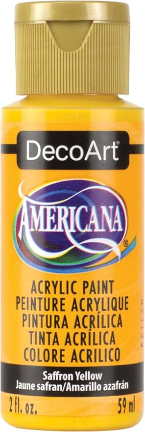 DecoArt DA273-3 Americana Acrylic Paint, 2-Ounce, Saffron Yellow