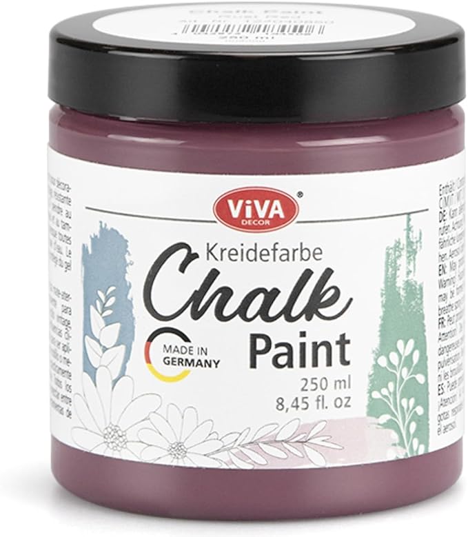 Viva Decor Chalk Paint (Rust Red) 8.45oz - Featuring a Chalky & Matte Finish, this paint is perfect for crafting Shabby Chic & Vintage looks on wood furniture and decor pieces