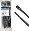 Kable Kontrol Low-Profile Cable Ties 14 Inch 100 Pcs, 120 Lbs Test - Black | Double Locking Cable Ties UL Listed Inline Zip Ties - Chemical, UV & Abrasion Resistant Ties for Automotive & Medical Use