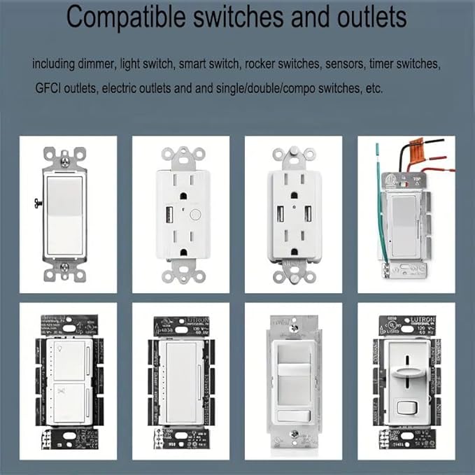 ZEFTV Screwless Decorator Wall Plates 3-Gang Switch Outlet Electrical Cover Plate Unbreakable Thermoplastic Faceplate for Decorative Receptacle Outlet Switch, White (2 Pack)