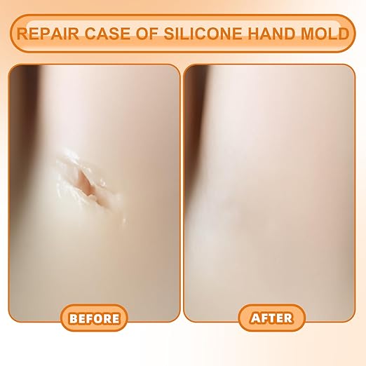 Lounsweer 4 Pcs Silicone Adhesive Glue for Skin Doll Repair Flesh Color Soft Adhesive Rubber Repair Glue for Filling Silicone Baby Doll Cavities Rubber Molds Halloween SFX Makeup