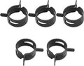 5pcs 0.43" ID Constant Tension Band Hose Clamps, 11mm Spring Band Type Action Hose Clamp Manganese Steel Fuel Line Clamp Low Pressure Air Clip Clamp for Fuel Hose Line Water Pipe Air Tube black