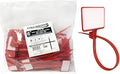 Kable Kontrol Write-On Flag Identification Zip Ties, 6 Inch 100 Pcs - Red | Cable Markers 1‑7/8" x 1‑1/8" Writable Wide Flag Self‑Locking Nylon Marker Cable Ties for Cable Labeling