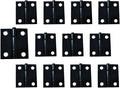 QCAA Narrow Butt Utility Hinge, Swaged, with Removable Loose Pin for Cabinet Door or Box Hinge, 1-1/2" x 1-1/2" x 1.4mm, Flat Black, 12 Pack, Made in Taiwan